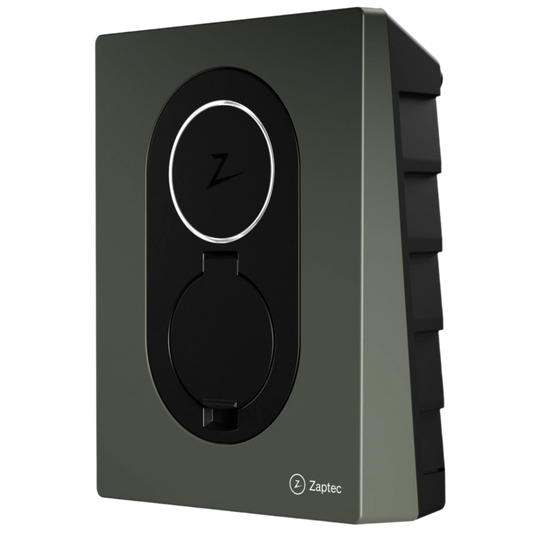 zaptec go charger 22 kw moss green